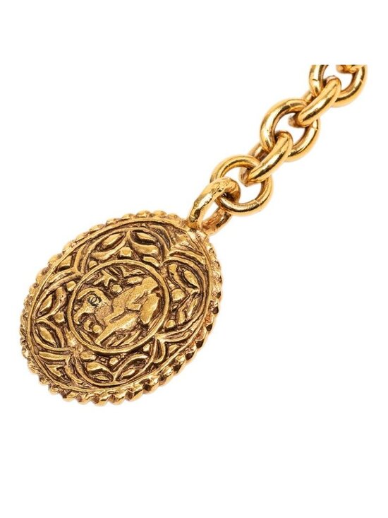 Chanel CC Logo Vintage Horse Chain Belt Gold Plated